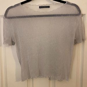 Brandy Melville Rene Glitter Mesh Top